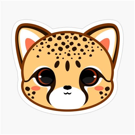 Cute Cheetah Sticker By Cat3287 In 2021 Cute Dragon Drawing Cute