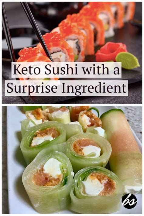 Keto Sushi Naruto Sushi With A Surprise Ingredient Bottlesoup Recipe Sushi Roll Recipes