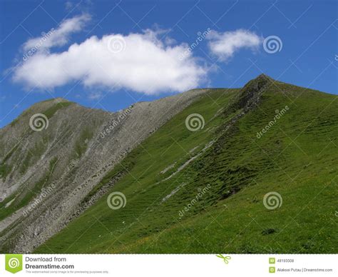 Gently Sloping Green Mountain Ridge Stock Photo Image Of Deep Gentle