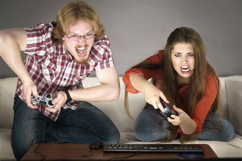 Gaming Couple Playing Games Stock Image Image Of Person Game 106659697