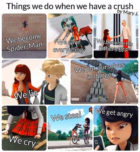 Things We Do When We Have A Crush Inspired On Miraculous An Original