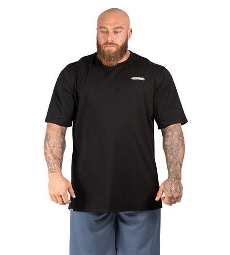 Mens Gym Tee Bodybuilding Workout T Shirt Oversized Black Iron Tanks