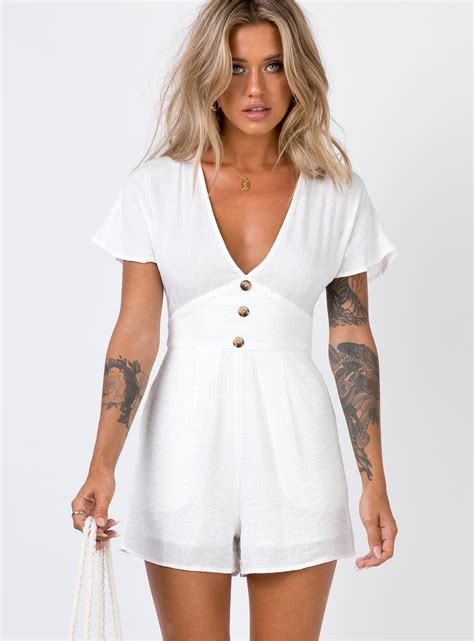 Davis Playsuit White Princess Polly White Playsuit Summer Outfits