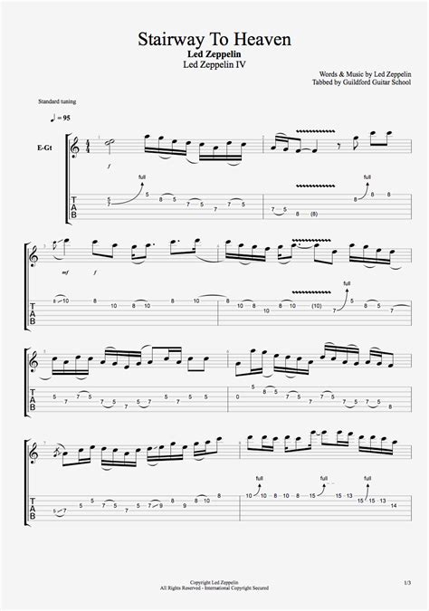 Led zeppelin chords tabs version. way: Stairway To Heaven Tab Solo