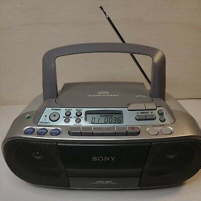 Sony Cfds Cd Radio Cassette Boombox Stereo Player W Mega Bass Tested Working Ebay