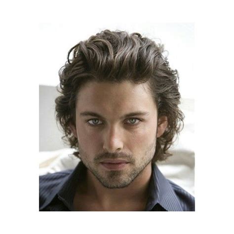 Long Casual Slicked Back Hairstyle For Men Wavy Hair Men Mens Curly