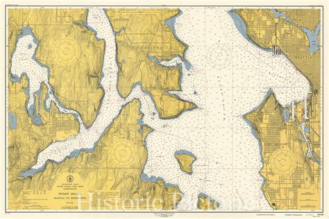 Historic Nautical Map Seattle To Bremerton 1948 Noaa Chart Washin