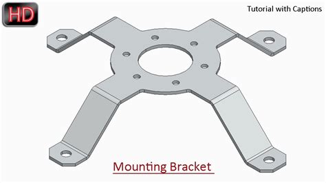 Mounting Bracket Creo Parametric Sheet Metal Tutorial Youtube