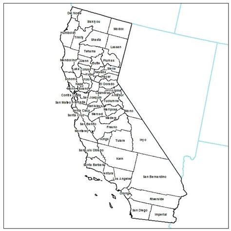 Printable Map Of California Counties Printable Word Searches