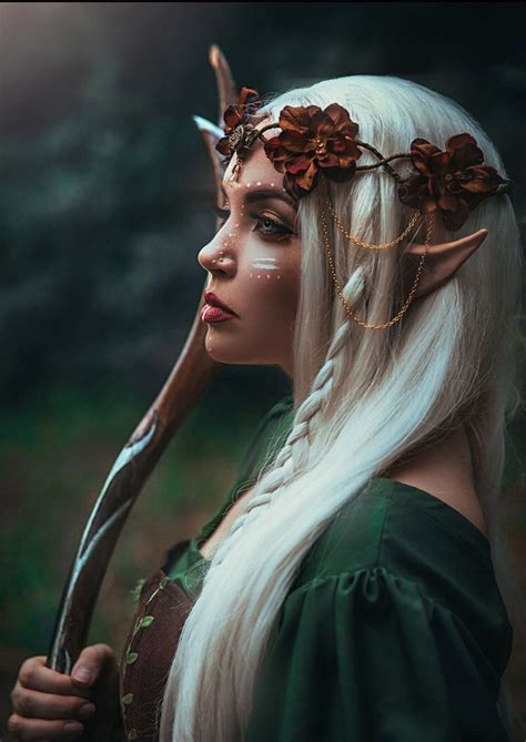 Elven Cosplay Woodland Elven Crown Halloween Costume Etsy Fairy Photoshoot Elf Cosplay