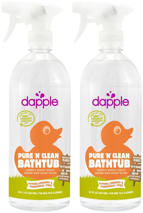 Dapple Baby Tub And Tile Cleaner Spray Fragrance Free 30 Oz 2 Pk
