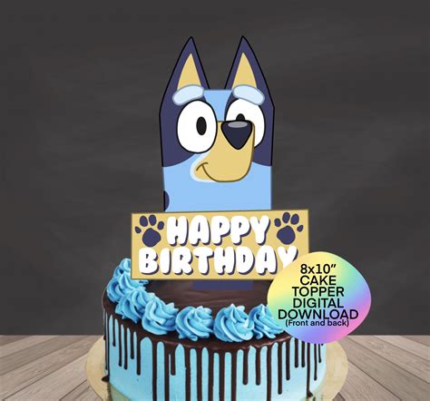 Bluey Cake Topper Printable Customize And Print