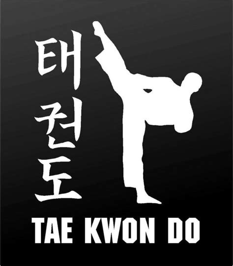 Tae Kwon Do Artes Marciales Etiqueta Etiqueta Engomada Del Vinilo