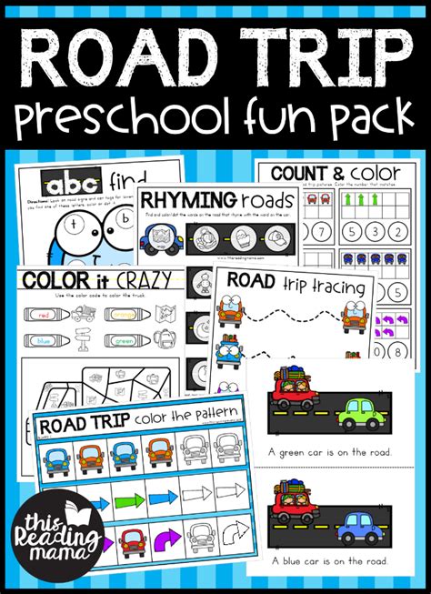 The Road Trip Preschool Fun Pack Is Filled With Activities To Help
