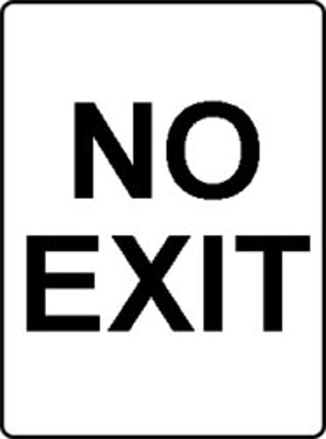 No Exit Sign 450x600 Reflective Traffic Signsentry And Exit Signsno