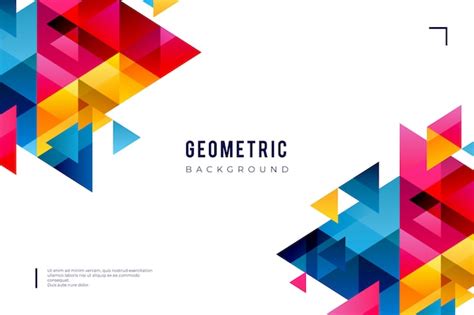 Free Vector Geometric Background With Colorful Shapes