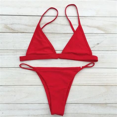 2016 sexy women swimsuit micro bikini set bathing suits with halter strap swimwear brazilian