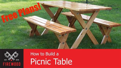 How To Build A Detached Bench Picnic Table Free Plans Easy Beginner