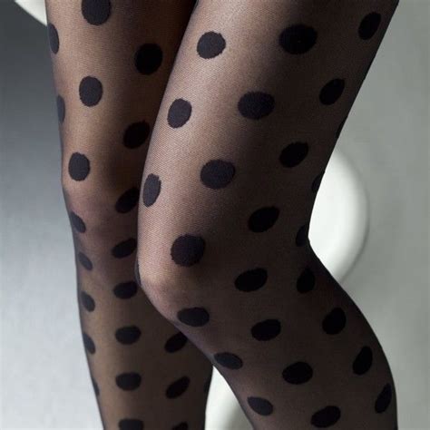 Black Spot Tights €407 Liked On Polyvore Featuring Intimates Hosiery Tights Tights
