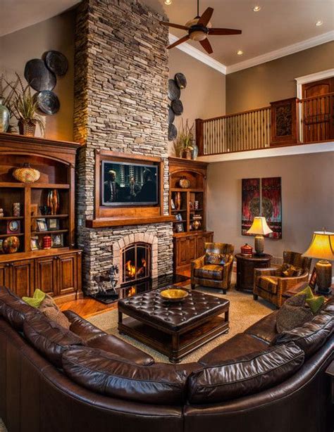 Living Room Ideas Stunning Rustic Living Rooms With Charming Stone