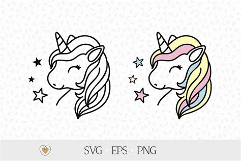 Unicorn Svg Unicorn Head Svg Cute Unicorn Clipart By Twingenuity