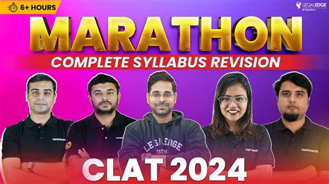 Clat 2024 Marathon Complete Syllabus Revision Clat 2024 Preparation