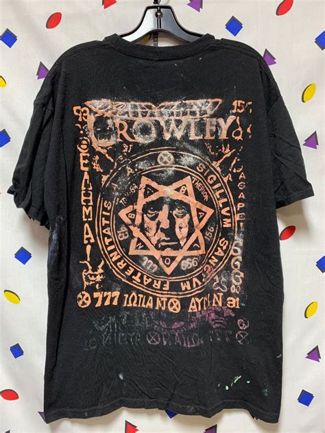 Aleister Crowley Custom Handpainted T Shirt Boardwalk Vintage