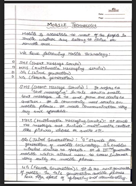 Class 10 Computer Complete Handwritten Notes In English Pdf Download