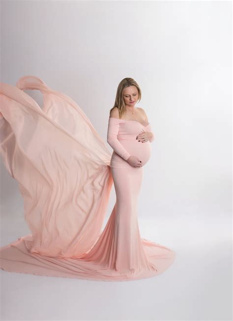 Maternity Dress Pink Long Sleeve Maternity Gown For Baby Etsy Ireland