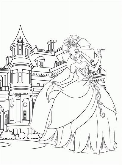 Castle Coloring Princess Pages Tiana Disney Printable