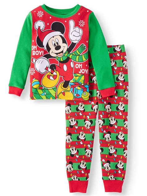 Christmas Long Sleeve Tight Fit Pajamas 2pc Set Toddler Boys