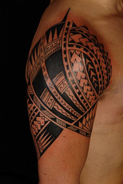 Shane Tattoos Polynesian Half Sleeve On Vini 2nd