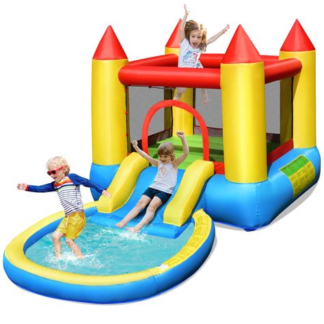 Buy Costzon Inflatable Water Slide Bounce House With Ball Pit Splash Pool Bouncy Jump Castle