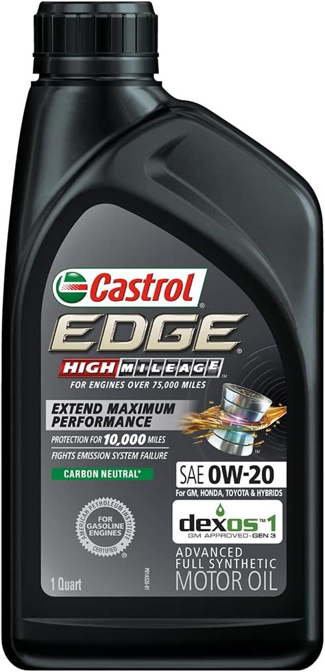 Buy Castrol Edge High Mileage 0w 20 Advanced Full Synthetic Motor Oil