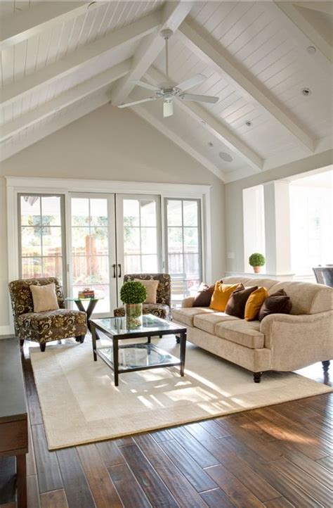 For a modern household, a vaulted ceiling extends upward from walls to the centre, creating a volume of space just above the head. 17 Charming Living Room Designs With Vaulted Ceiling
