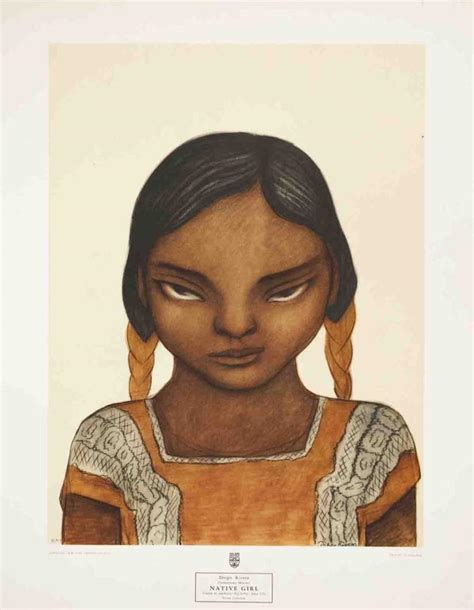 Sold At Auction Diego 1886 Rivera Diego Rivera Native Girl