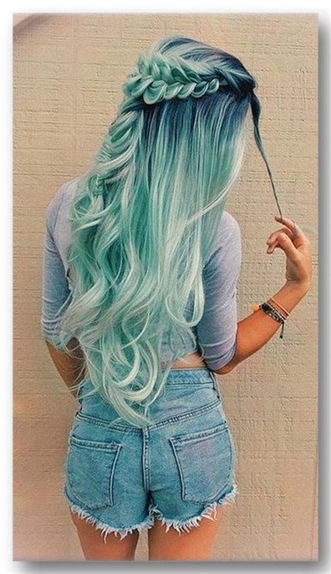 35 Cute And Crazy Hair Color Ideas For Long Hairs Blue Ombre Hair Cool Hair Color Hair Styles