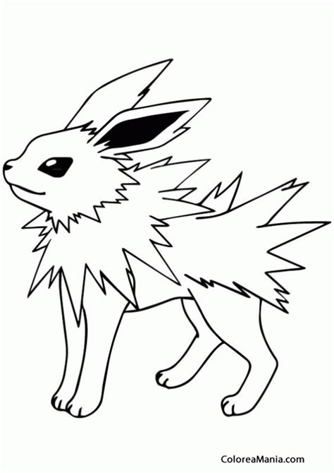 Download Colorear Pokemon Jolteon 2 (Pokemon), dibujo para colorear gratis