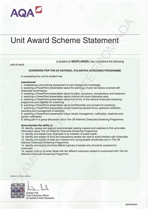 Example Certificates