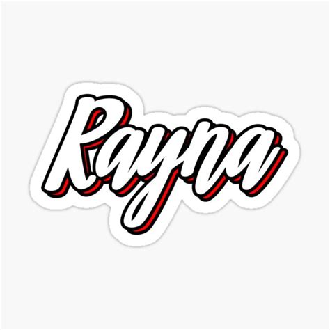 rayna first name hand lettering design sticker for sale by sulies redbubble