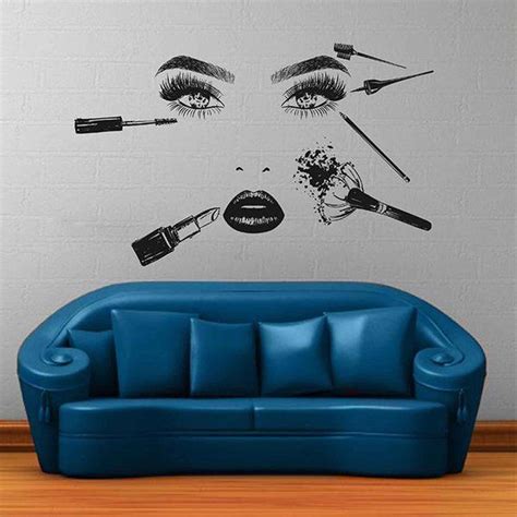 Welcome You Are Artwallstickers Girl Face Wall Decals Model Girl Wall