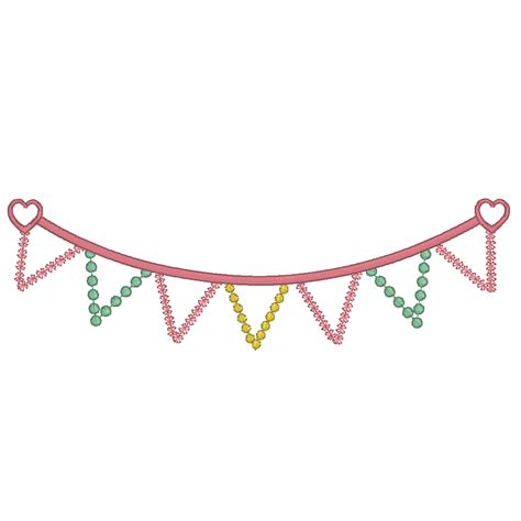 Applique Bunting Machine Embroidery Design Rosieday Embroidery