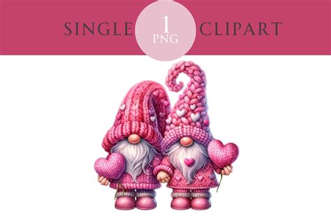 pink valentine gnome clipart png gnome couple valentines pink gonk clipart commercial use