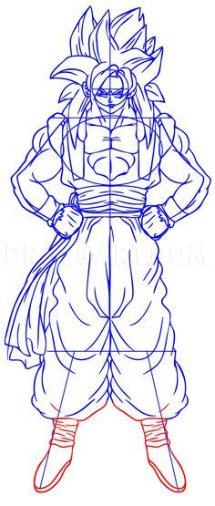 Learn How To Draw Son Goku From Dragon Ball Z Dragon Ball Z Step By