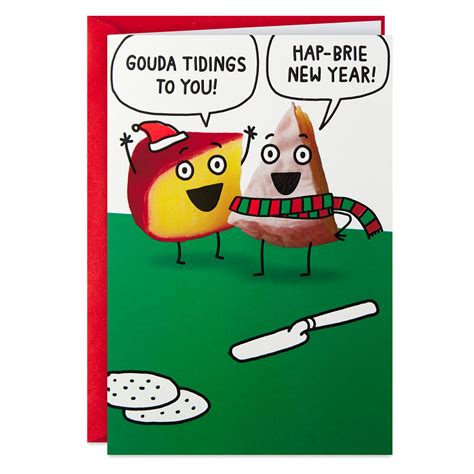 Cheesy Happy Holiday Wishes Funny Christmas Card Greeting Cards