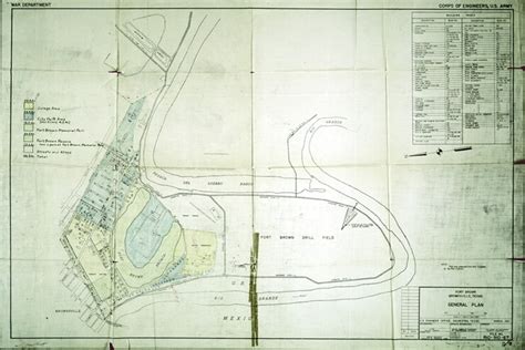 Map Of Fort Brown By The Us Army Corps Of Engineers Ca 1940s