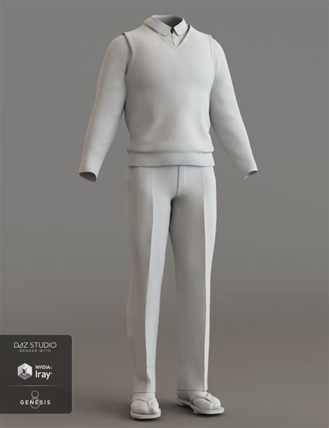 Dforce Sweater Vest Style Outfit For Genesis 8 Male S Daz 3d
