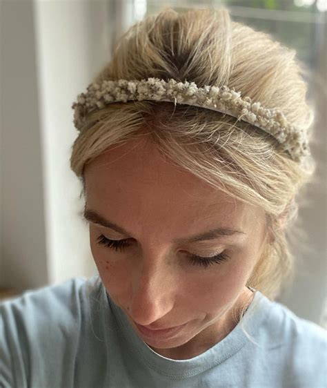 Dried Gypsophila Headband Dried Flower Headband Wedding Hair Etsy