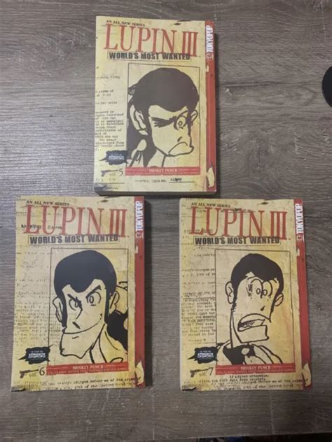 Lupin Iii The 3rd Monkey Punch Tokyopop Worlds Most Wanted Vol 5 6 7