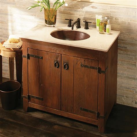 Add style and functionality to your bathroom with a bathroom vanity. Americana 36-Inch Reclaimed Wood Bathroom Vanity Base ...